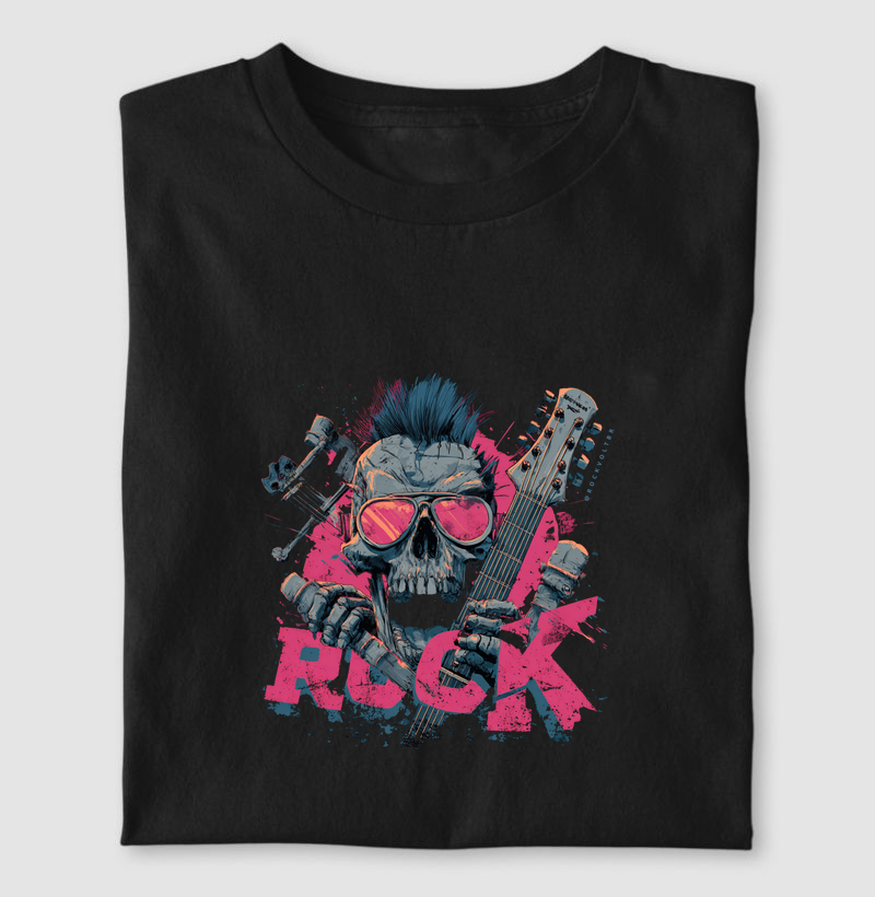 CAMISETA ROCK PINK SKULL