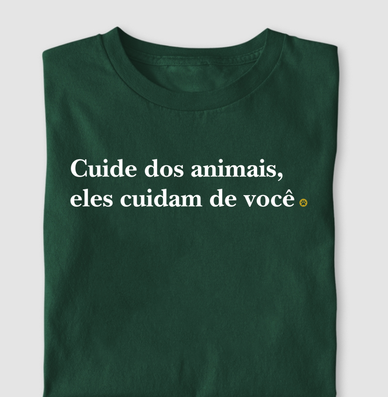 Camiseta Kids Eles cuidam de você.