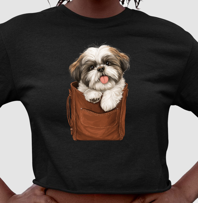 Cropped Shih Tzu Na Bolsa