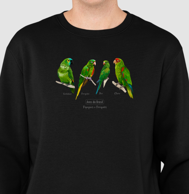 Aves do Brasil - Coletivo Psitas Verdes - Moletom