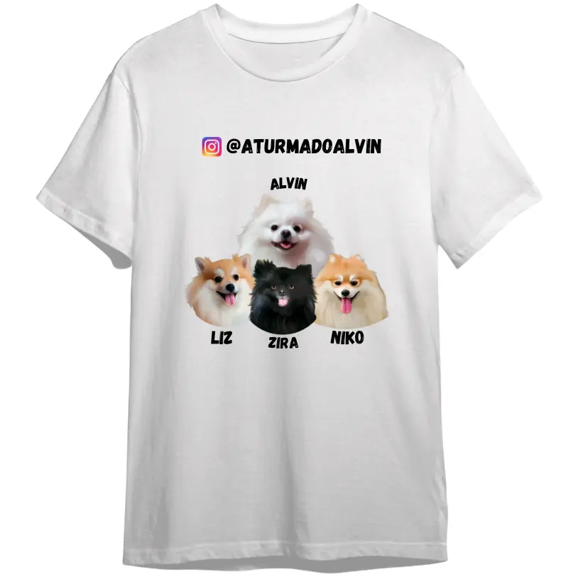 Camiseta personalizada A turma do Alvin