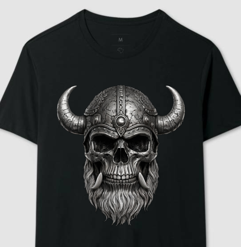 T-SHIRT VIKING SKULL