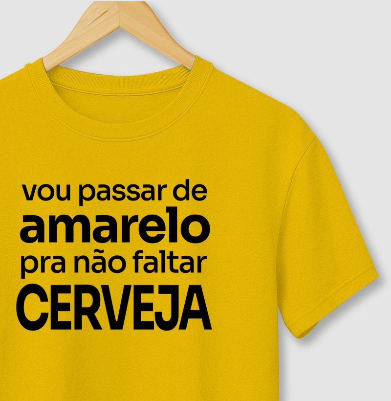 Amarelo pra não faltar cerveja