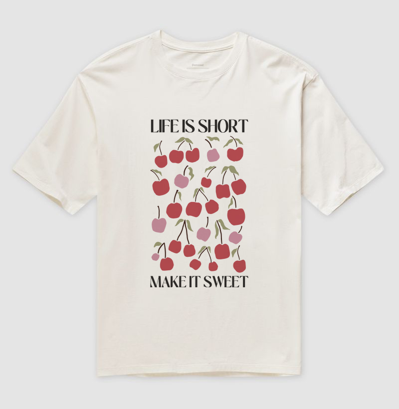 Camiseta Oversized Live is short