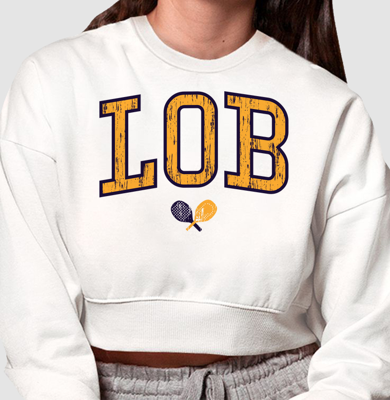 Moletom Cropped College LOB