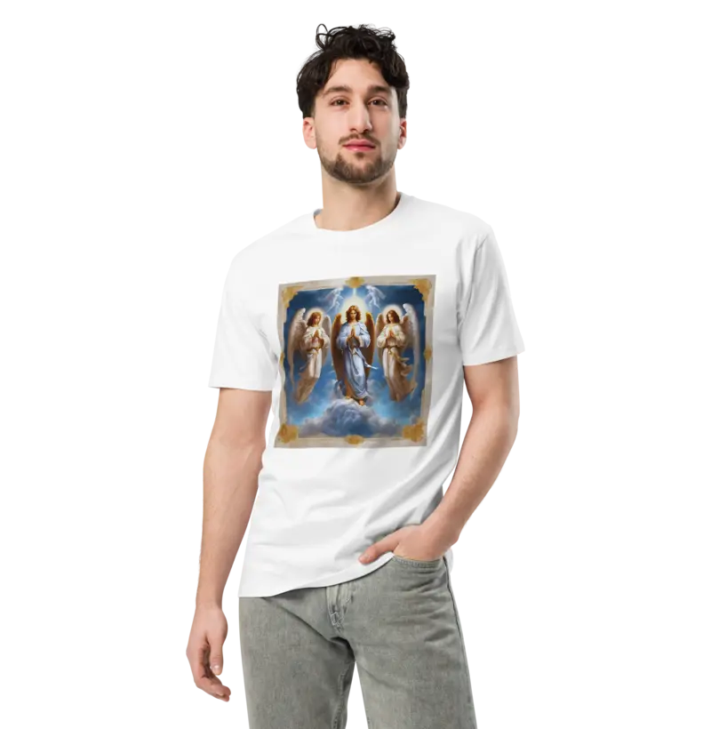Proteção, Cura e Força: Adquira a Camiseta dos Três Arcanjos – Garanta a Sua!