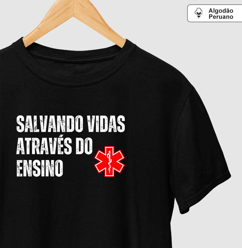 Camiseta Algodão Peruano – Salvando Vidas Através do Ensino