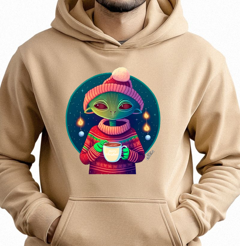 Alien Bebendo Cafe