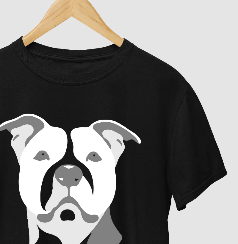 Camiseta Pitbull Monocromático