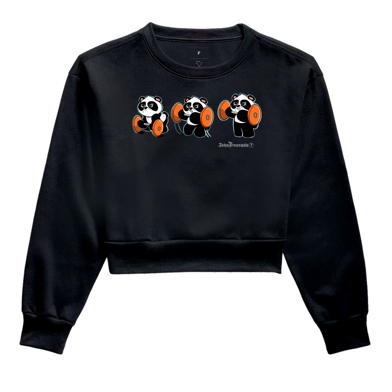 Cropped Moletom Panda Clean 