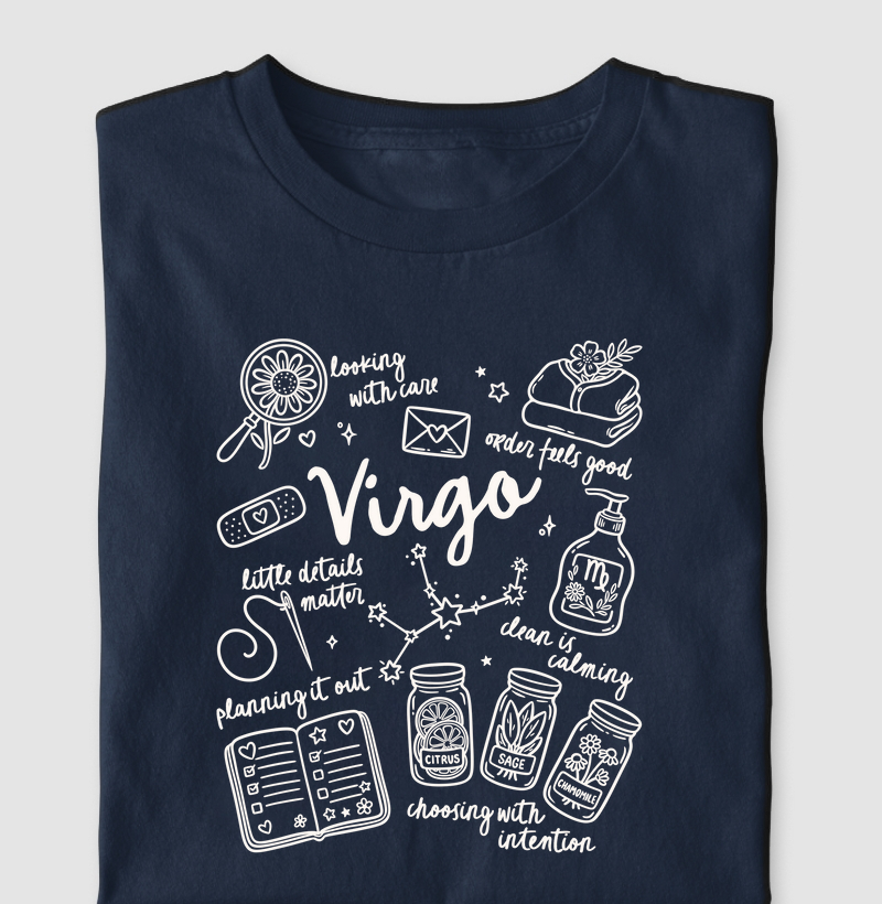 Virgo doodle white