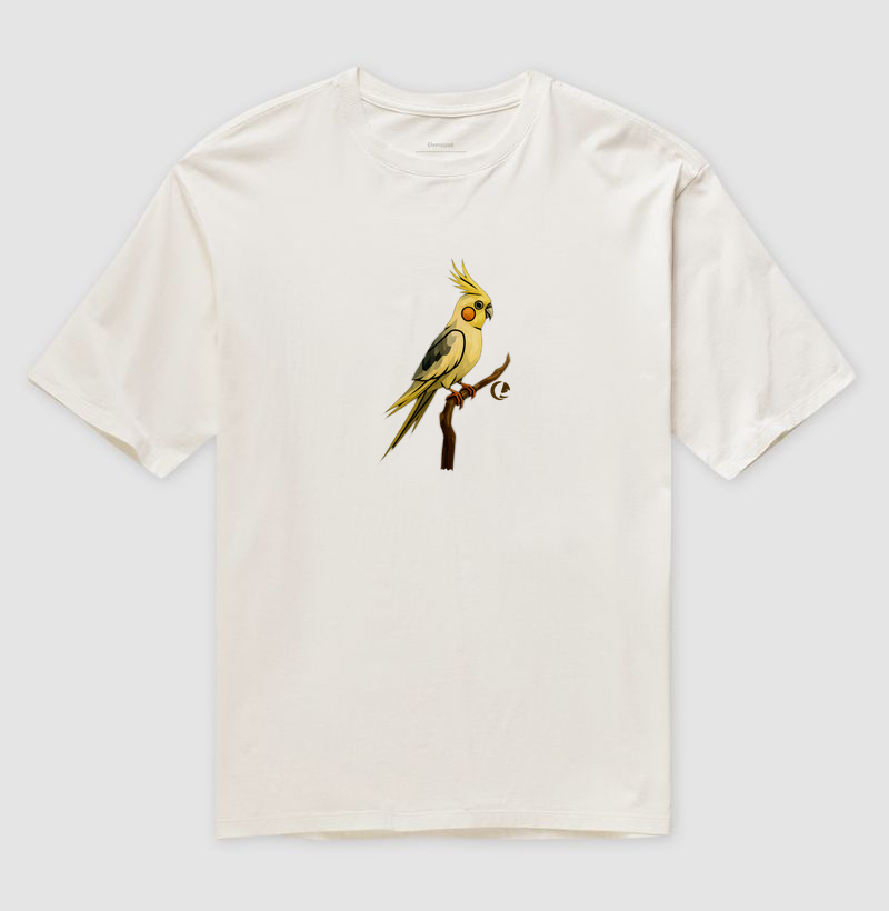 Camiseta Oversized Calopsita Vitral