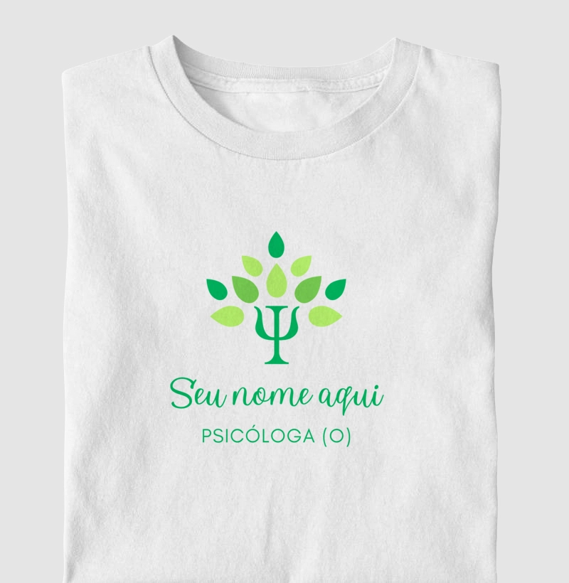 Camiseta de psicologia com seu nome estampado 