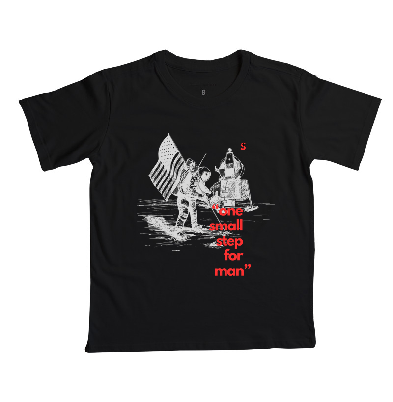 "Um Pequeno Passo para o Homem". Camiseta Supernova Estampada 