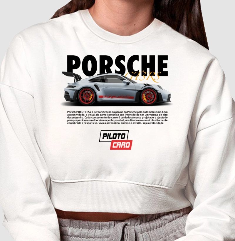 Moletom Cropped Porsche Piloto Caro