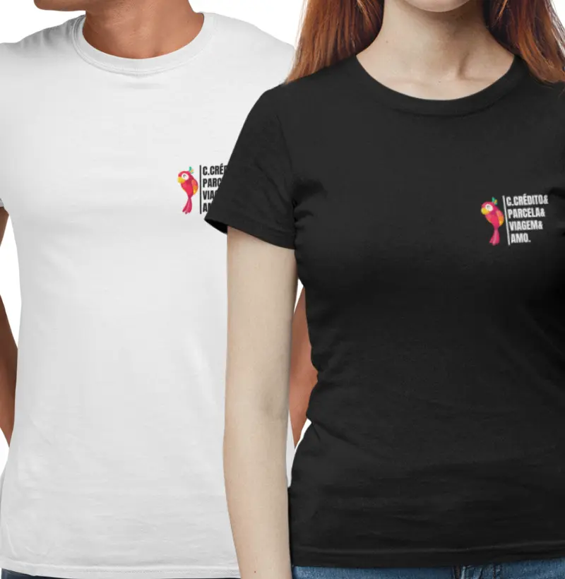 Camiseta Cartão, Parcela e Viagem Peito