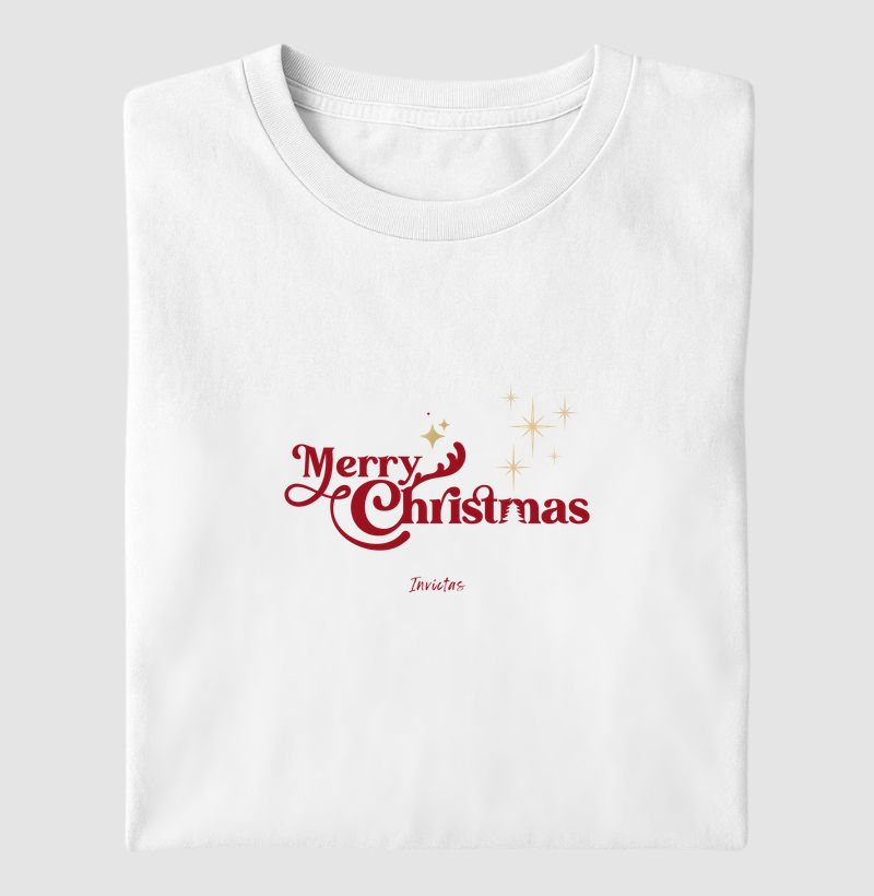 Camiseta Algodão Penteado - Merry Christmas
