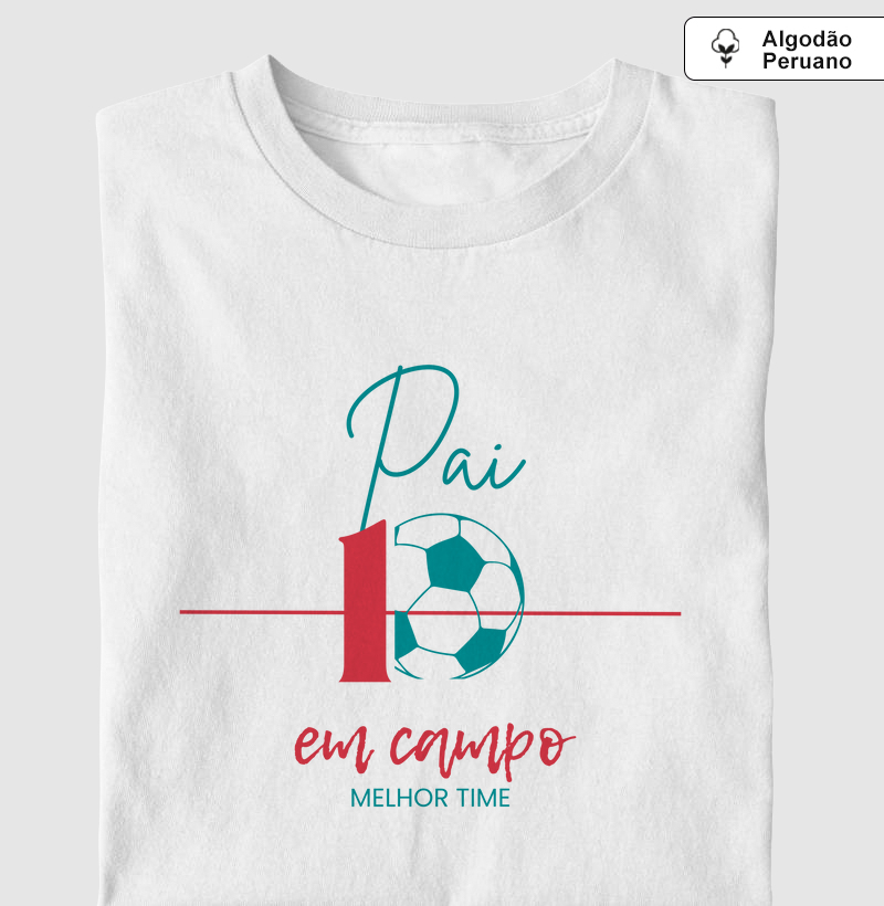 Camiseta Algodão Peruano | Pai tricolor em Campo. 10