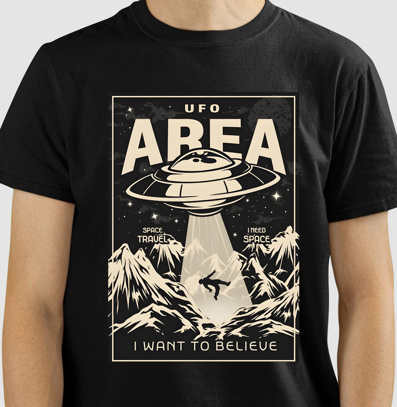 Area ufo cartaz vintage - I want to believe