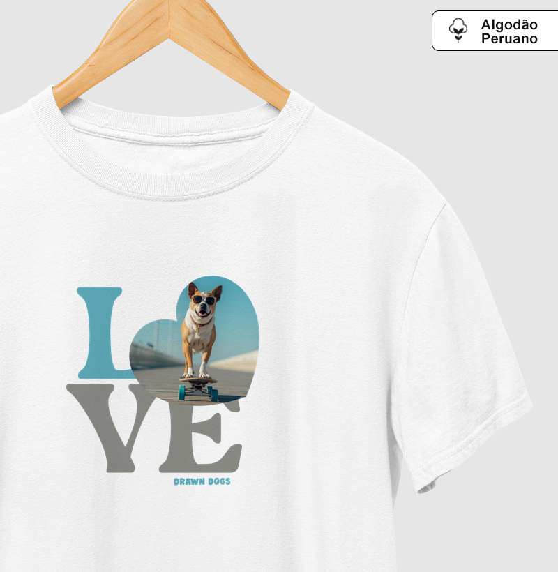 Love - cachorro no skate