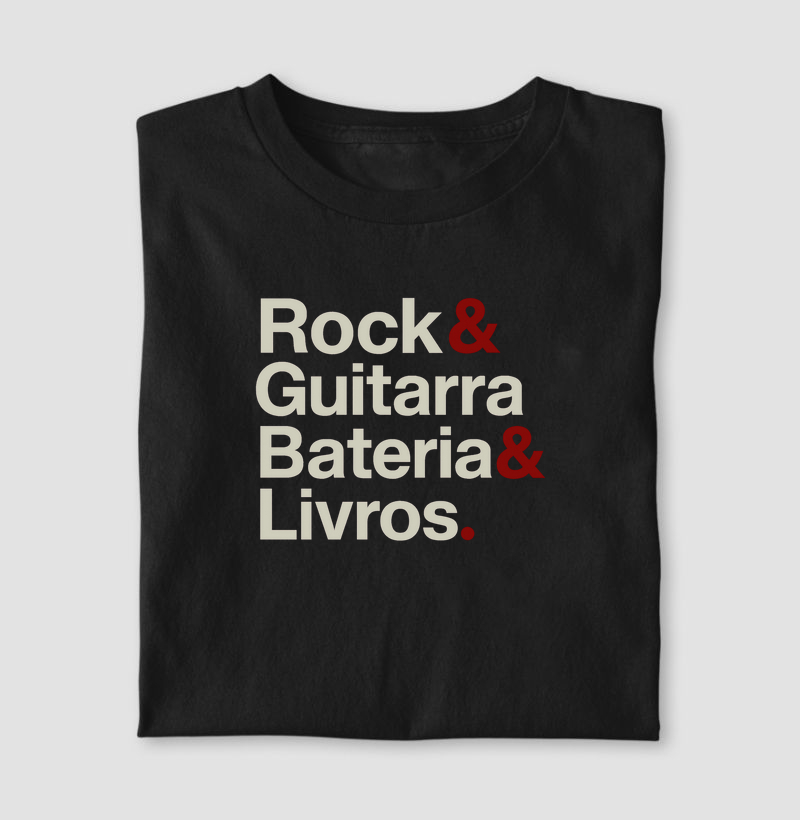 Rock & Guitarra & Bateria & Livros.