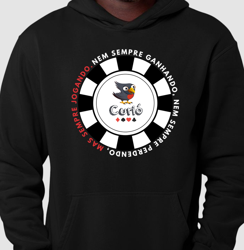 Moletom hoodie personalizado Curió Poker Sempre Jogando