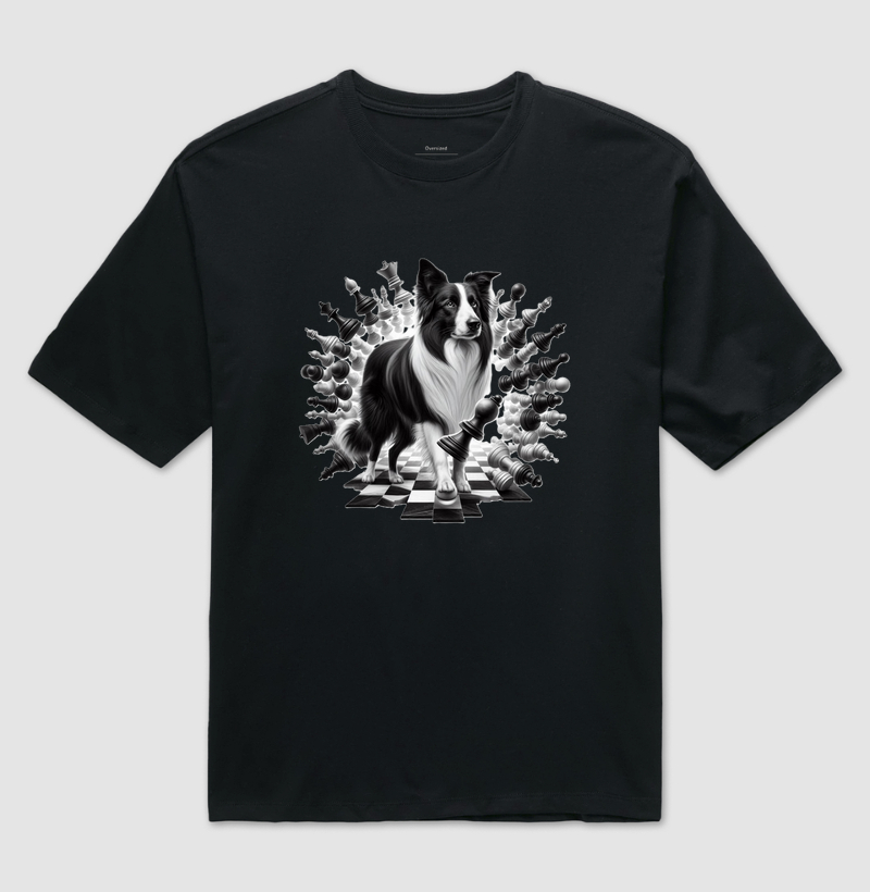Border Collie do xadrez