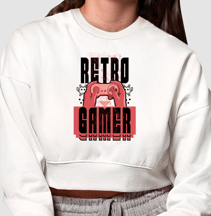 Moletom Cropped “Retro Gamer"