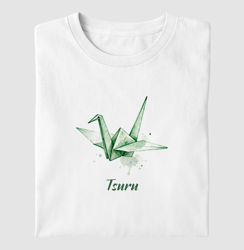 TSURU AQUARELADO VERDE