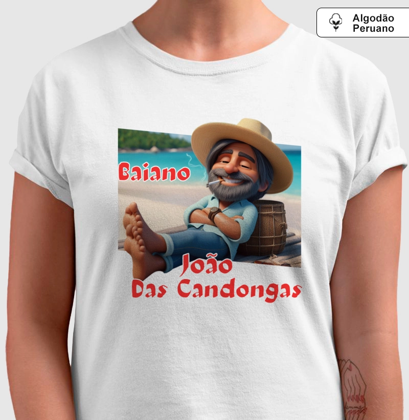 Camiseta Algodão Peruano - Premium - Baiano - João das Candongas