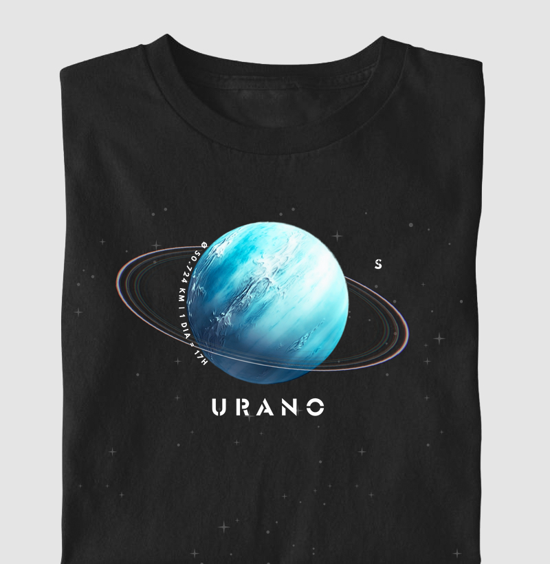 Urano, o Visionário Azul. Camiseta Supernova Estampada