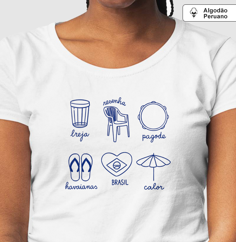 Camiseta Algodão Peruano Identidade Brasileira