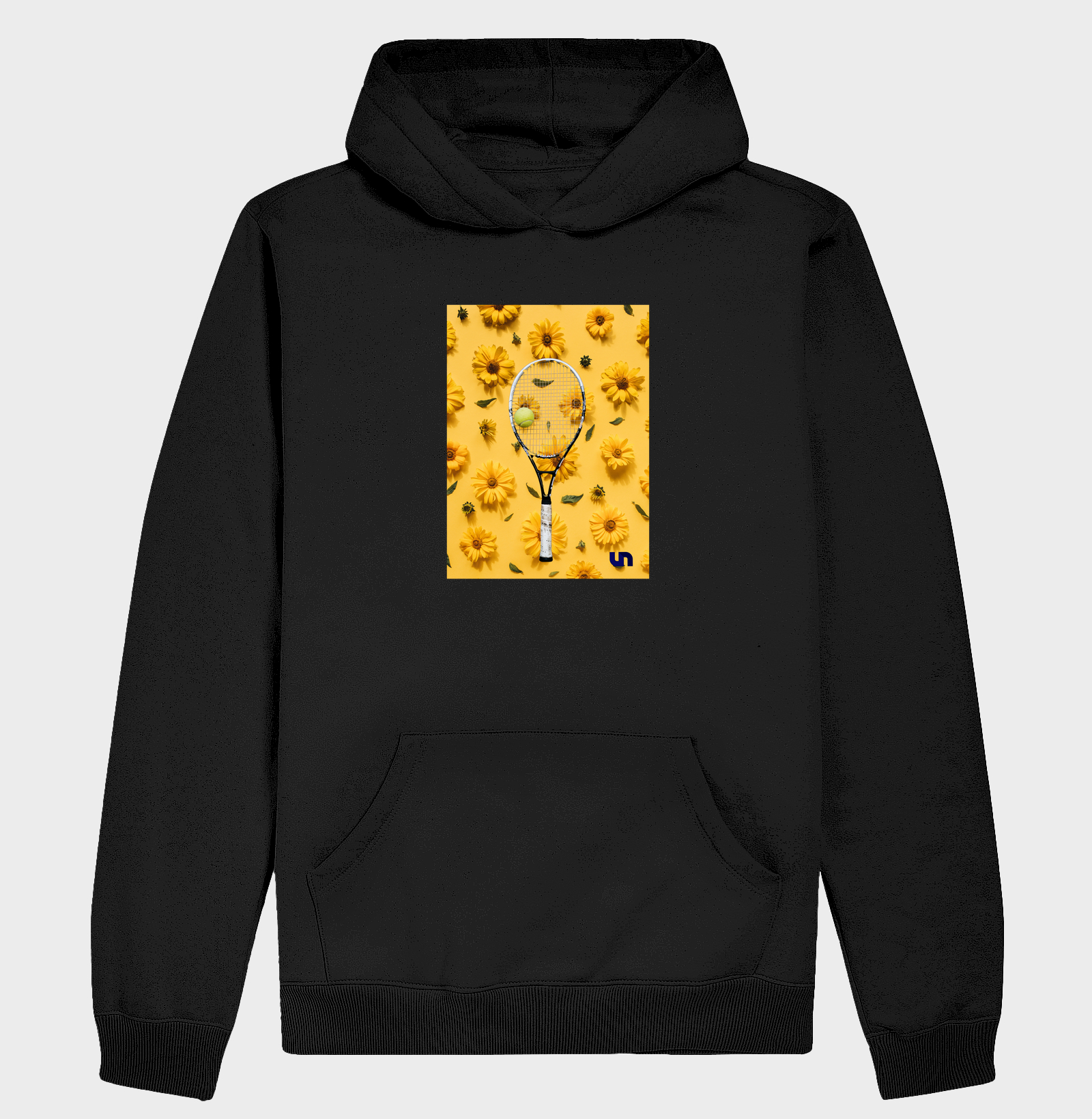 Floral amarela Raquete de tênis