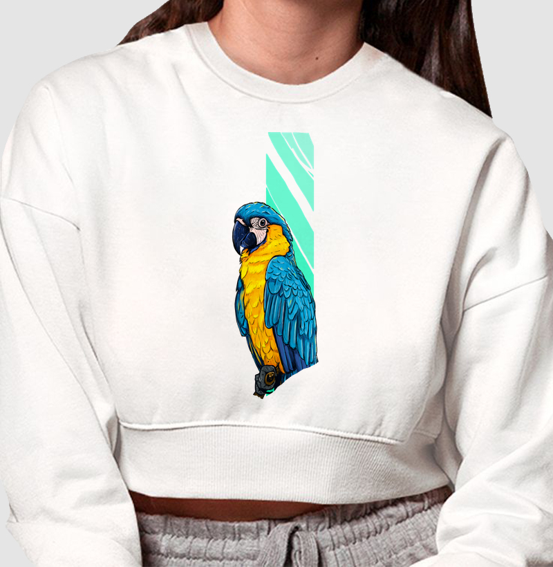 Cropped Moletom A Arara Canindé