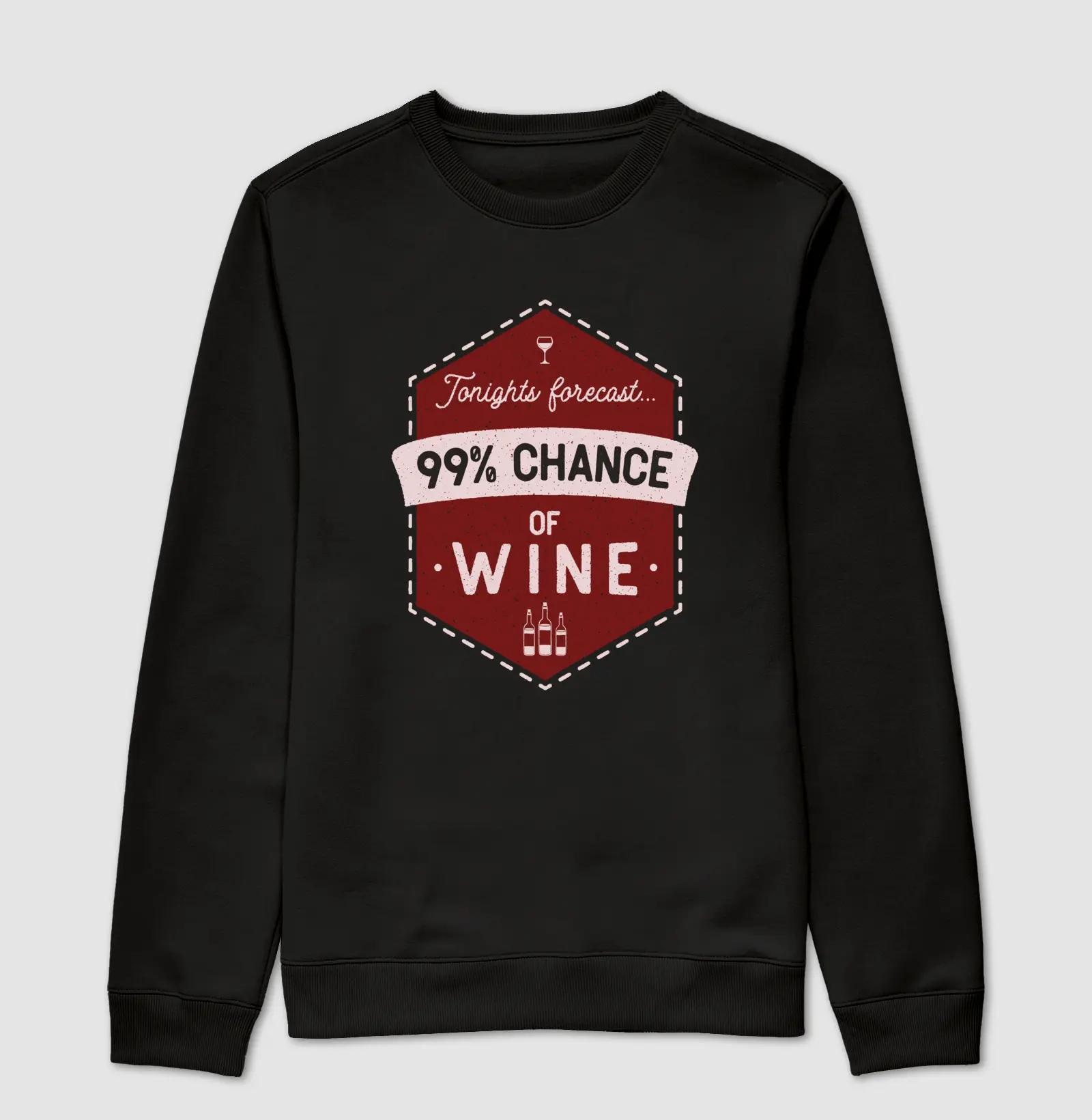 Moletom 99% Chance of Wine