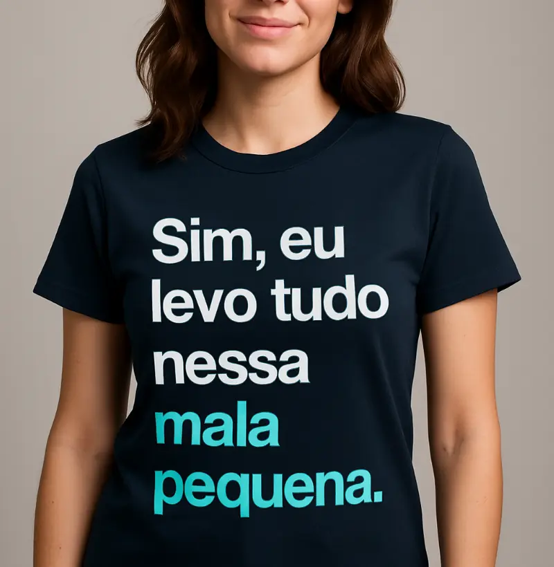 Sim, eu levo tudo nessa mala pequena