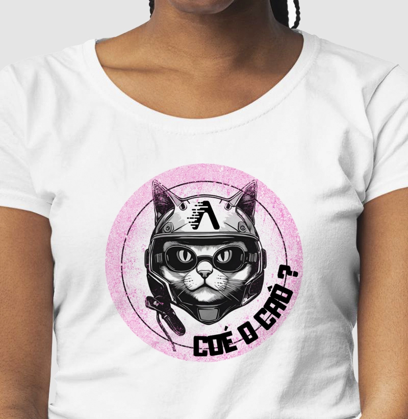 CAT - COÉ O CAÔ - BCO - FUNDO COLR - FEM