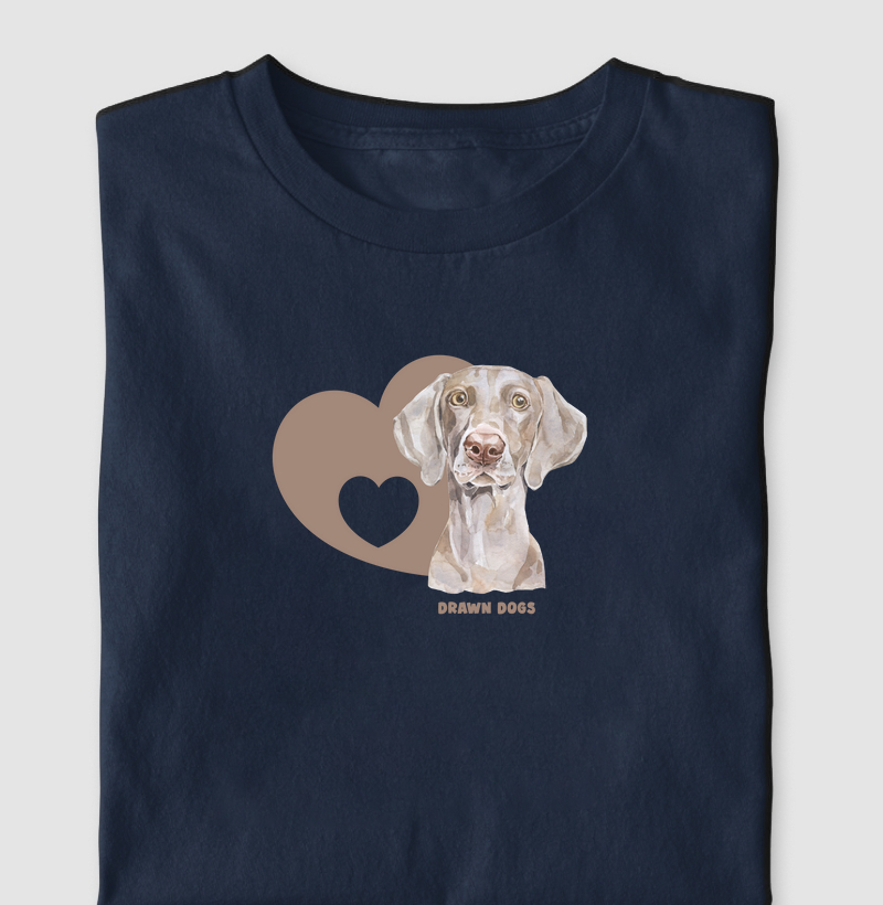 Weimaraner e coração