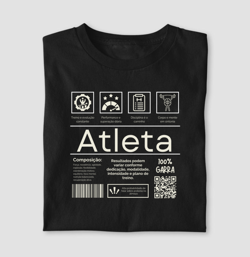 Camiseta Rótulo de Atleta