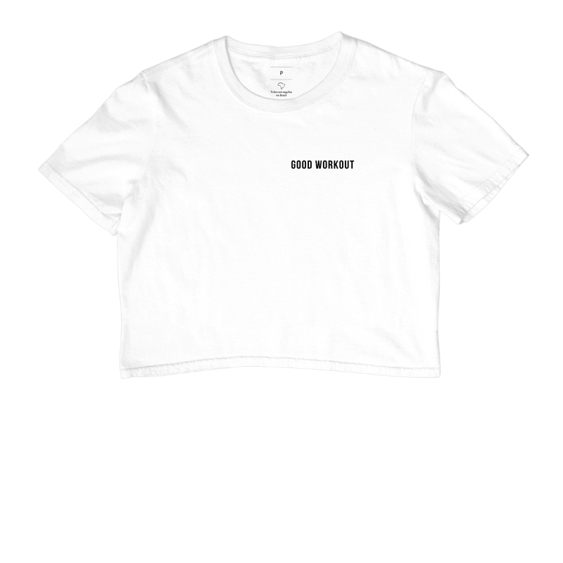 Cropped Good Workout Logo Pequena Preta