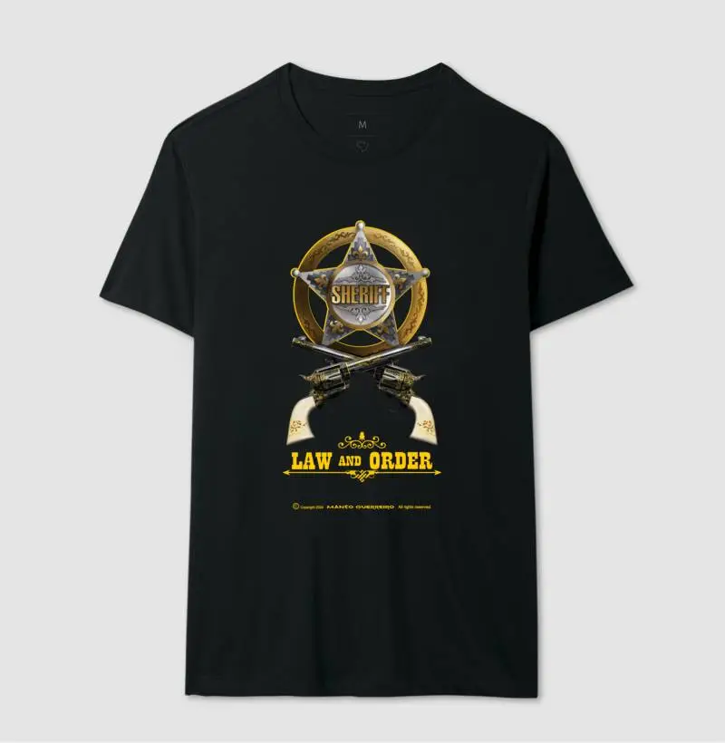 Camisa Sheriff Preta Masculina