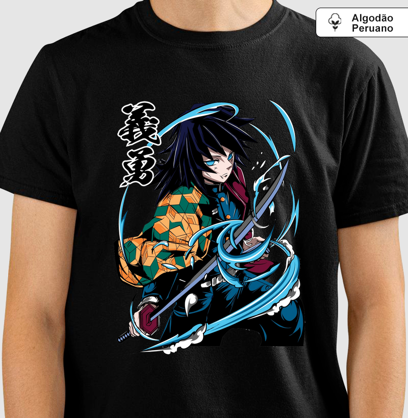 Camisa Algodão Peruano Giyu Tomioka - Demon Slayer