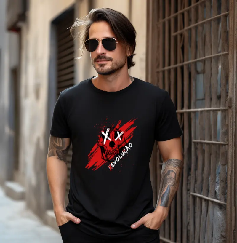 Camiseta Caveira Revolução: A Marca da Rebeldia