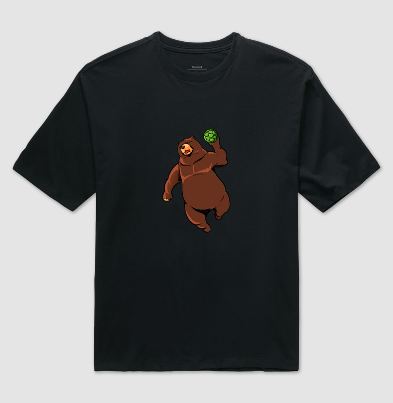 Camiseta Oversized de Handebol - Urso Hand - Edição Limitada