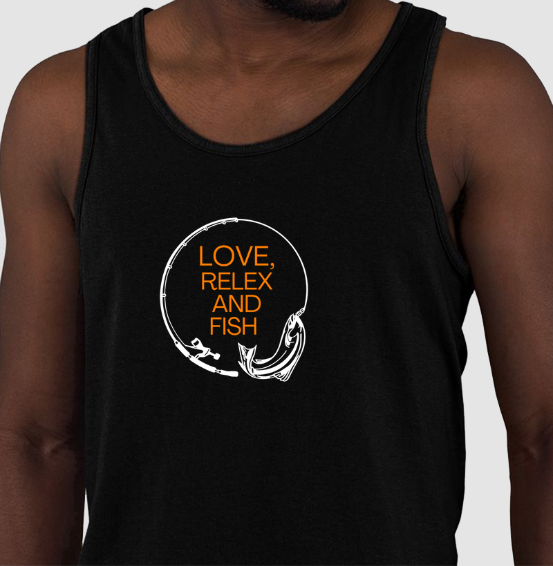 Regata para pescadores UNISEX | Love, relex and fish (amor, relaxar e peixe) Unisex