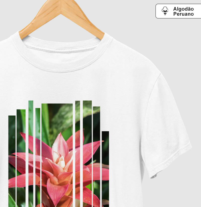 Camiseta Pima Bromélia Guzmania | Coleção Bio-Ritmo