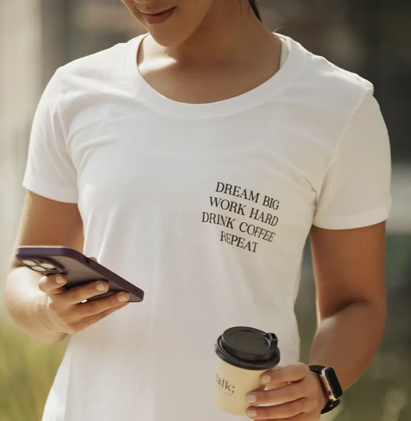 Dream big work hard drink coffee repeat