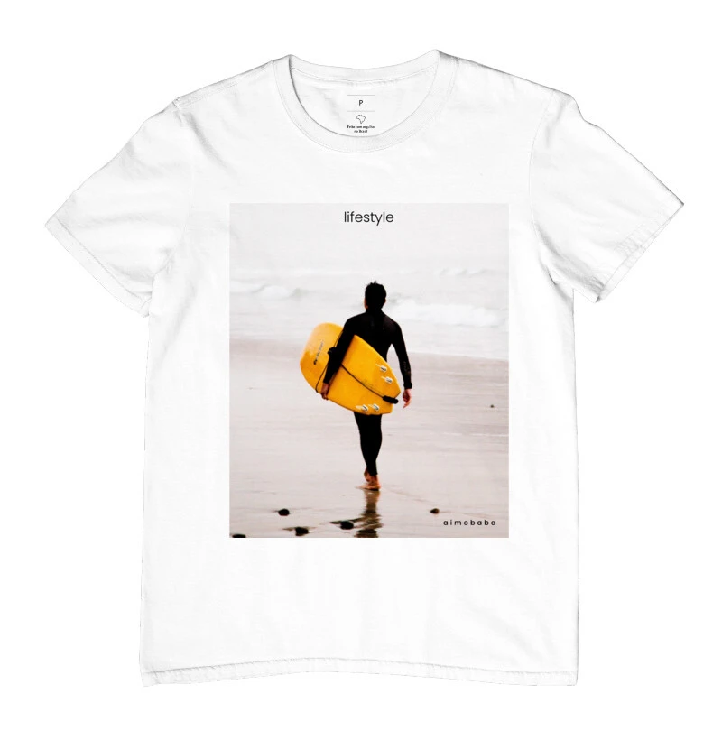 Camiseta Aimobaba Lifestyle masculina branca