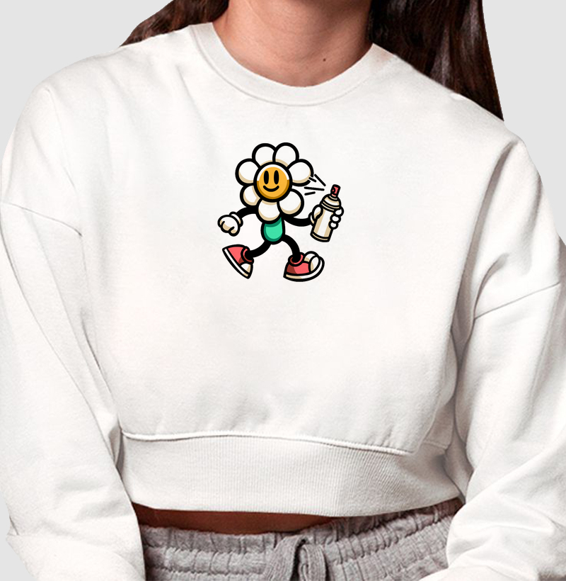 Moletom Cropped GrafFlora