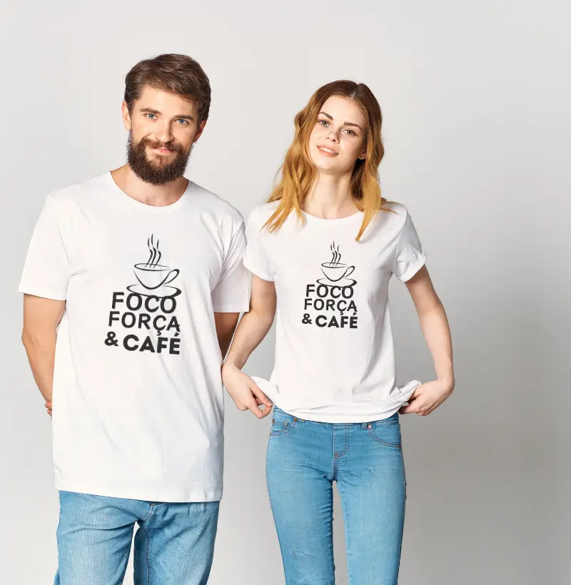 Camiseta FOCO/FORÇA/CAFÉ